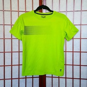 Fila Sport Neon green short-sleeved sports tee. Kid's size L.